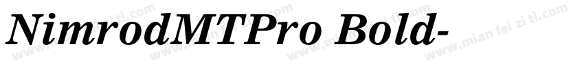 NimrodMTPro Bold字体转换